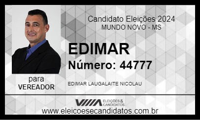 Candidato EDIMAR 2024 - MUNDO NOVO - Eleições