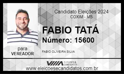 Candidato FABIO TATÁ 2024 - COXIM - Eleições