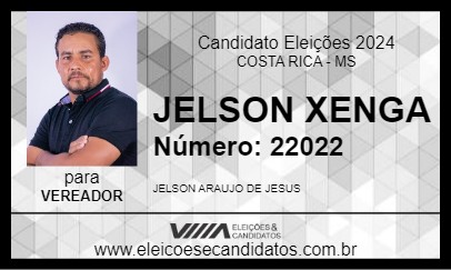 Candidato JELSON XENGA 2024 - COSTA RICA - Eleições