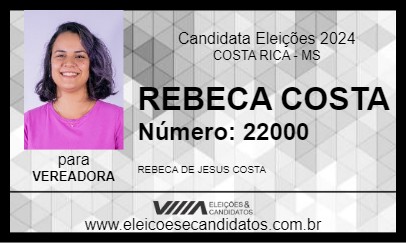 Candidato REBECA COSTA 2024 - COSTA RICA - Eleições