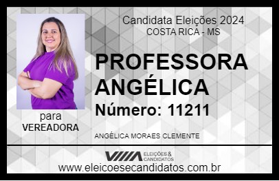 Candidato PROFESSORA ANGÉLICA 2024 - COSTA RICA - Eleições