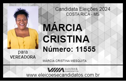 Candidato MÁRCIA CRISTINA 2024 - COSTA RICA - Eleições