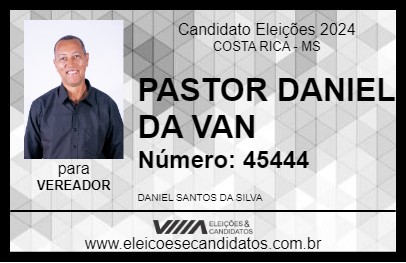 Candidato PASTOR DANIEL DA VAN 2024 - COSTA RICA - Eleições