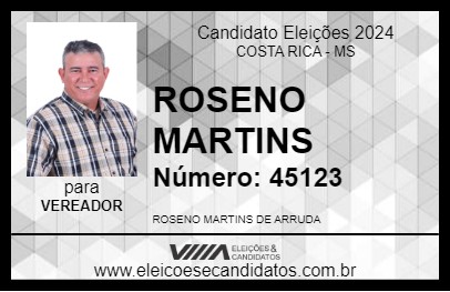 Candidato ROSENO MARTINS 2024 - COSTA RICA - Eleições