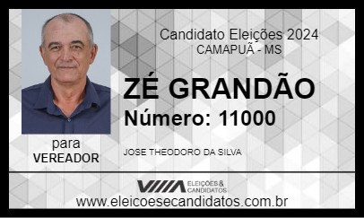 Candidato ZÉ GRANDÃO 2024 - CAMAPUÃ - Eleições