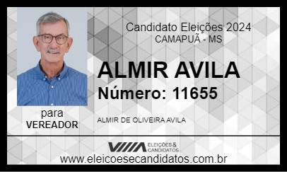 Candidato ALMIR AVILA 2024 - CAMAPUÃ - Eleições