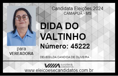 Candidato DIDA DO VALTINHO 2024 - CAMAPUÃ - Eleições