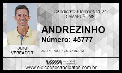 Candidato ANDREZINHO 2024 - CAMAPUÃ - Eleições