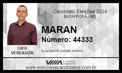 Candidato MARAN 2024 - BATAYPORÃ - Eleições