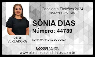 Candidato SÔNIA DIAS 2024 - BATAYPORÃ - Eleições