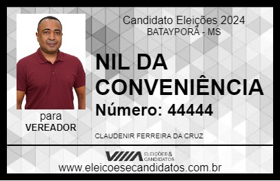 Candidato NIL DA CONVENIÊNCIA 2024 - BATAYPORÃ - Eleições