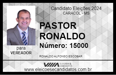 Candidato PASTOR RONALDO 2024 - CARACOL - Eleições