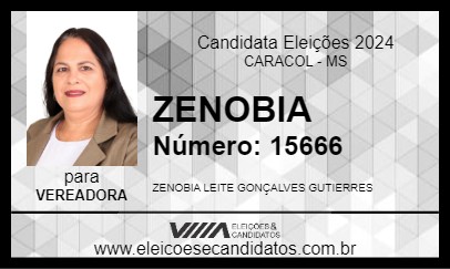 Candidato ZENOBIA 2024 - CARACOL - Eleições