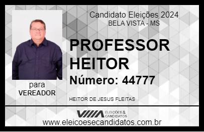 Candidato PROFESSOR HEITOR 2024 - BELA VISTA - Eleições