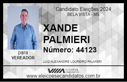 Candidato XANDE PALMIERI 2024 - BELA VISTA - Eleições