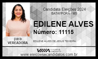 Candidato EDILENE ALVES 2024 - BATAYPORÃ - Eleições