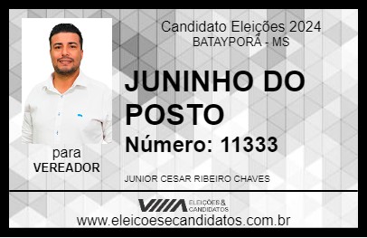 Candidato JUNINHO DO POSTO 2024 - BATAYPORÃ - Eleições