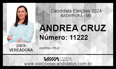 Candidato ANDREA CRUZ 2024 - BATAYPORÃ - Eleições