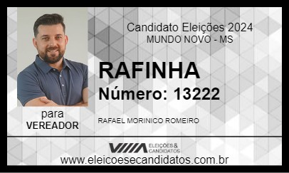 Candidato RAFINHA 2024 - MUNDO NOVO - Eleições