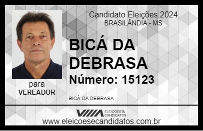 Candidato BICÁ DA DEBRASA 2024 - BRASILÂNDIA - Eleições