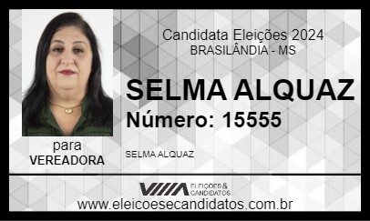 Candidato SELMA ALQUAZ 2024 - BRASILÂNDIA - Eleições