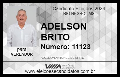 Candidato ADELSON BRITO 2024 - RIO NEGRO - Eleições