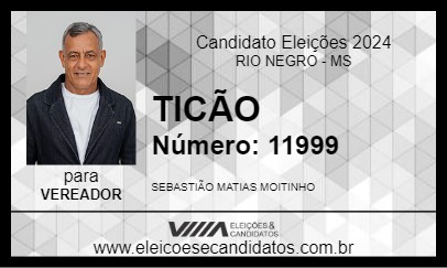 Candidato TICÃO 2024 - RIO NEGRO - Eleições