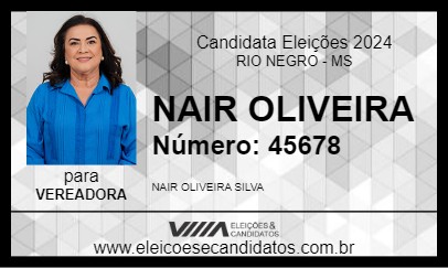 Candidato NAIR OLIVEIRA 2024 - RIO NEGRO - Eleições