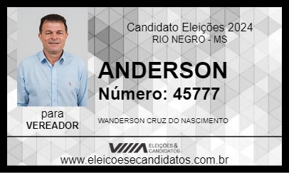 Candidato ANDERSON 2024 - RIO NEGRO - Eleições