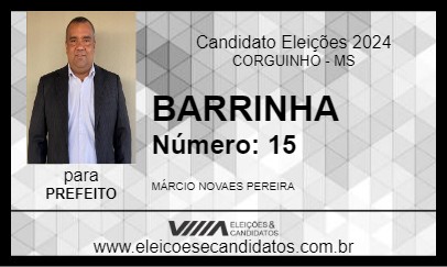 Candidato BARRINHA 2024 - CORGUINHO - Eleições