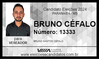 Candidato BRUNO CÉFALO 2024 - PARANAÍBA - Eleições