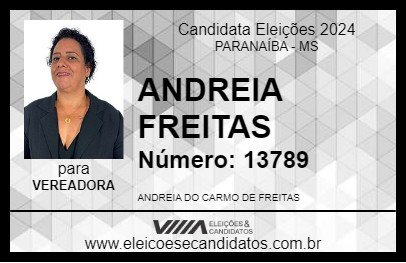 Candidato ANDREIA FREITAS 2024 - PARANAÍBA - Eleições