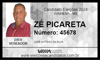 Candidato ZÉ PICARETA 2024 - IVINHEMA - Eleições