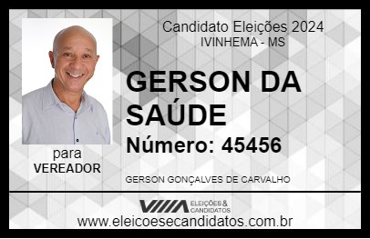 Candidato GERSON DA SAÚDE 2024 - IVINHEMA - Eleições