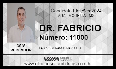 Candidato DR. FABRICIO 2024 - ARAL MOREIRA - Eleições