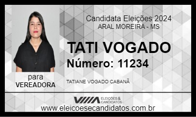 Candidato TATI VOGADO 2024 - ARAL MOREIRA - Eleições