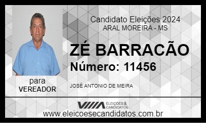 Candidato ZÉ BARRACÃO 2024 - ARAL MOREIRA - Eleições