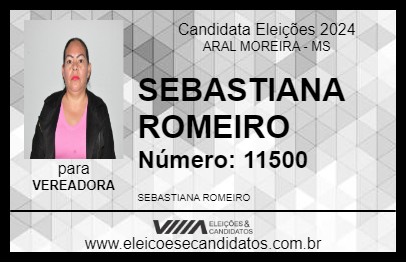 Candidato SEBASTIANA ROMEIRO 2024 - ARAL MOREIRA - Eleições