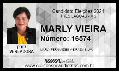 Candidato MARLY VIEIRA 2024 - TRÊS LAGOAS - Eleições