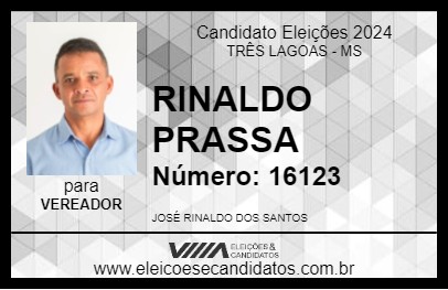 Candidato RINALDO PRASSA 2024 - TRÊS LAGOAS - Eleições