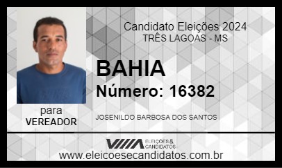 Candidato BAHIA 2024 - TRÊS LAGOAS - Eleições