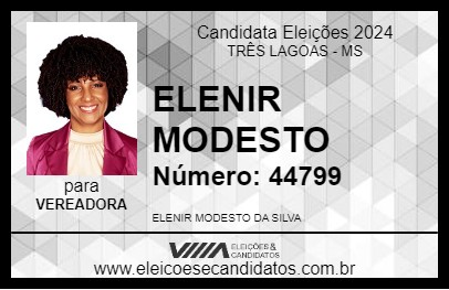 Candidato ELENIR MODESTO 2024 - TRÊS LAGOAS - Eleições