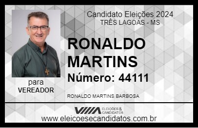 Candidato RONALDO MARTINS 2024 - TRÊS LAGOAS - Eleições