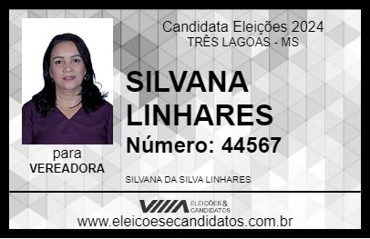 Candidato SILVANA LINHARES 2024 - TRÊS LAGOAS - Eleições