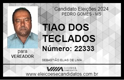 Candidato TIAO DOS TECLADOS 2024 - PEDRO GOMES - Eleições