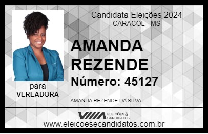 Candidato AMANDA REZENDE 2024 - CARACOL - Eleições