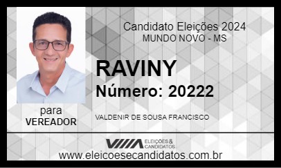 Candidato RAVINY 2024 - MUNDO NOVO - Eleições