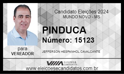 Candidato PINDUCA 2024 - MUNDO NOVO - Eleições