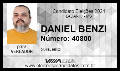 Candidato DANIEL BENZI 2024 - LADÁRIO - Eleições