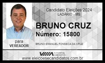 Candidato BRUNO CRUZ 2024 - LADÁRIO - Eleições